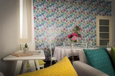 Area soggiorno di Flamingo & Cactus by the Sea