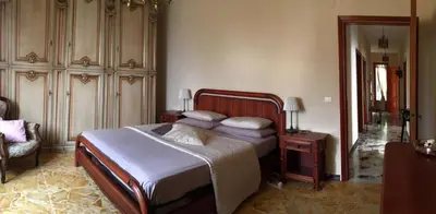 Letto o letti in una camera di Appartamento a Moneglia, tra Portofino e le Cinque Terre