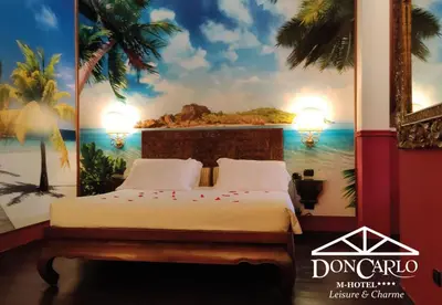 Letto o letti in una camera di Hotel Don Carlo