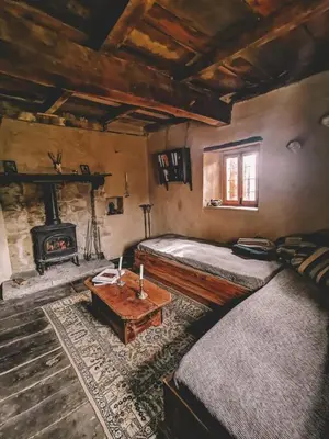 TV o dispositivi per l'intrattenimento presso Tower house Gombola