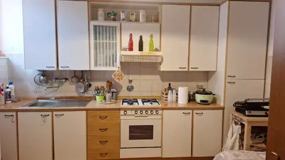 Cucina o angolo cottura di Stanza in appartamento condiviso nel centro storico di Parma