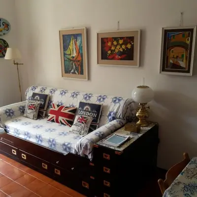 Area soggiorno di Elegant and Sea View Excelsior Apartment