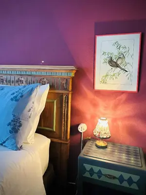 Letto o letti in una camera di B&B Podere Merlo