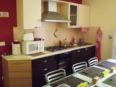 Cucina o angolo cottura di B&B Il Tempo Del Vento in front of the Castle