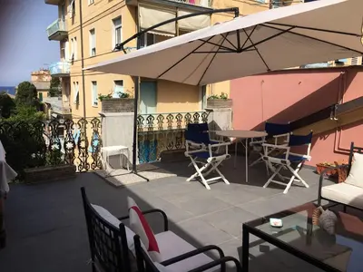 Balcone o terrazza di La Trabacca, attico nel pieno centro di Levanto
