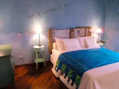 Letto o letti in una camera di Borgo Casale