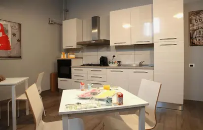 Cucina o angolo cottura di Casa Jomi b&b Borghetto Lodigiano