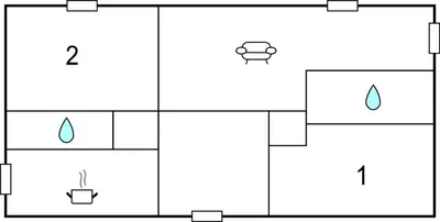 Planimetria di 2 Bedroom Lovely Apartment In Chiavari