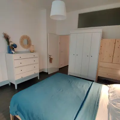Letto o letti in una camera di Vista sul carruggio, centro storico di Chiavari
