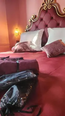 Letto o letti in una camera di Hotel Zia Piera
