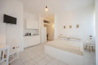 Letto o letti in una camera di Monolocale Farini