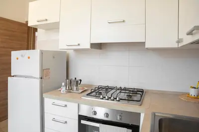 Cucina o angolo cottura di 007 - Casa Marina fronte mare tra borgo e spiaggia
