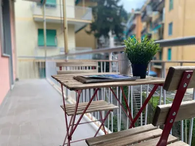 Balcone o terrazza di CasaViva- Ampio e luminoso quadrilocale a Rapallo