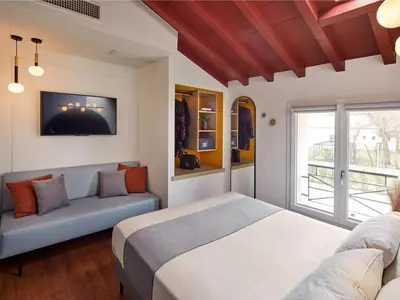 Letto o letti in una camera di Ca’ Prandini