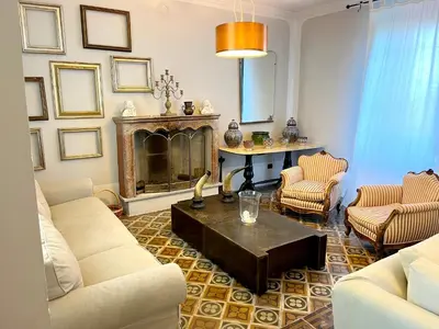 Area soggiorno di Spacious villa with private pool in Ca' dei Rovati