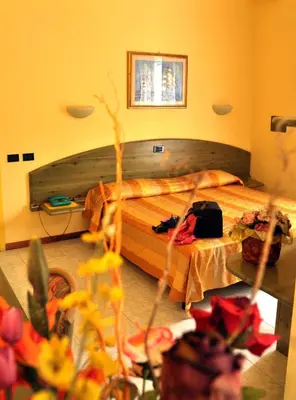 Letto o letti in una camera di Hotel Salus