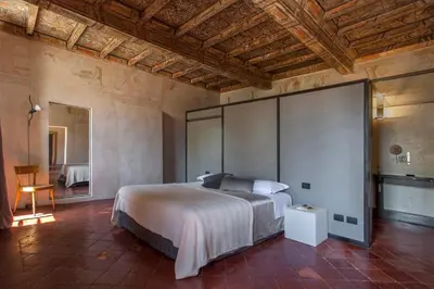 Letto o letti in una camera di Corte Mainolda
