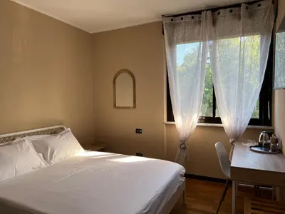 Letto o letti in una camera di La Rosa del Golfo dei Poeti
