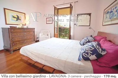 Letto o letti in una camera di Villa Marinin - con splendido giardino e vicino ad oasi naturalistica