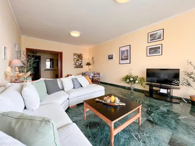 TV o dispositivi per l'intrattenimento presso JOIVY Apartment in Rapallo with gulf view