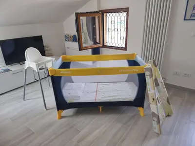 Letto o letti in una camera di Mansarda al mare
