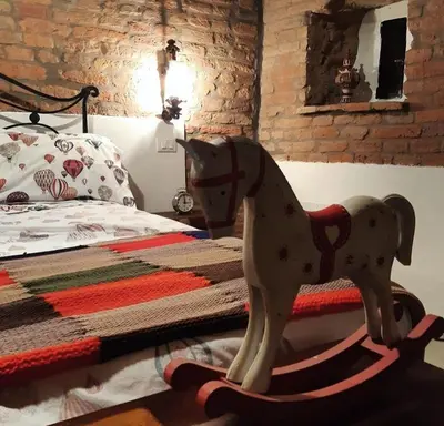 Letto o letti in una camera di Il Corvo Viaggiatore