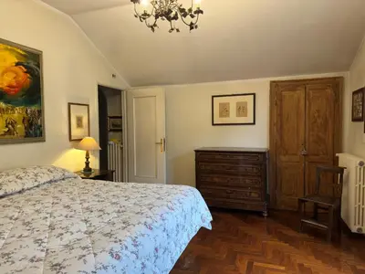 Letto o letti in una camera di Casale Brambilla