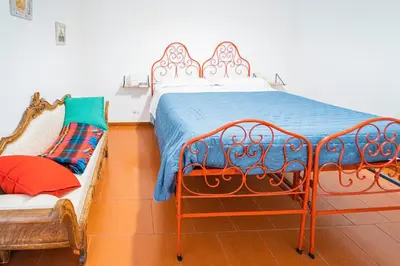 Letto o letti in una camera di 025 - Casa Panoramica in centro, 90metri SPIAGGIA VISTA MARE con TERRAZZO Vista Portofino