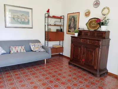 Letto o letti in una camera di Incantevole appartamento davanti al mare, Chiavari