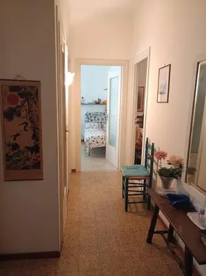 Letto o letti in una camera di Incantevole appartamento davanti al mare, Chiavari