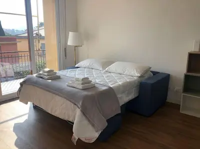 Letto o letti in una camera di Bilocale Raggio di Sole a Rapallo