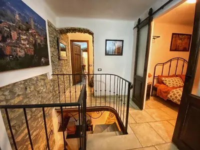 Letto o letti in una camera di La Casa Rossa Arcola Con Vista