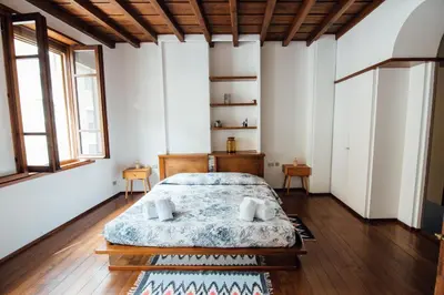 Letto o letti in una camera di Palazzo Te - Casa mantovana Giuseppina Rippa