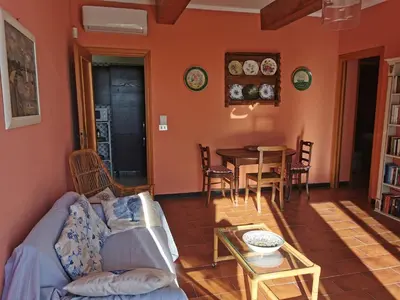 Area soggiorno di WHITE & BLUE HOUSE