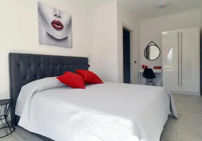 Letto o letti in una camera di B&B La casa di Graz
